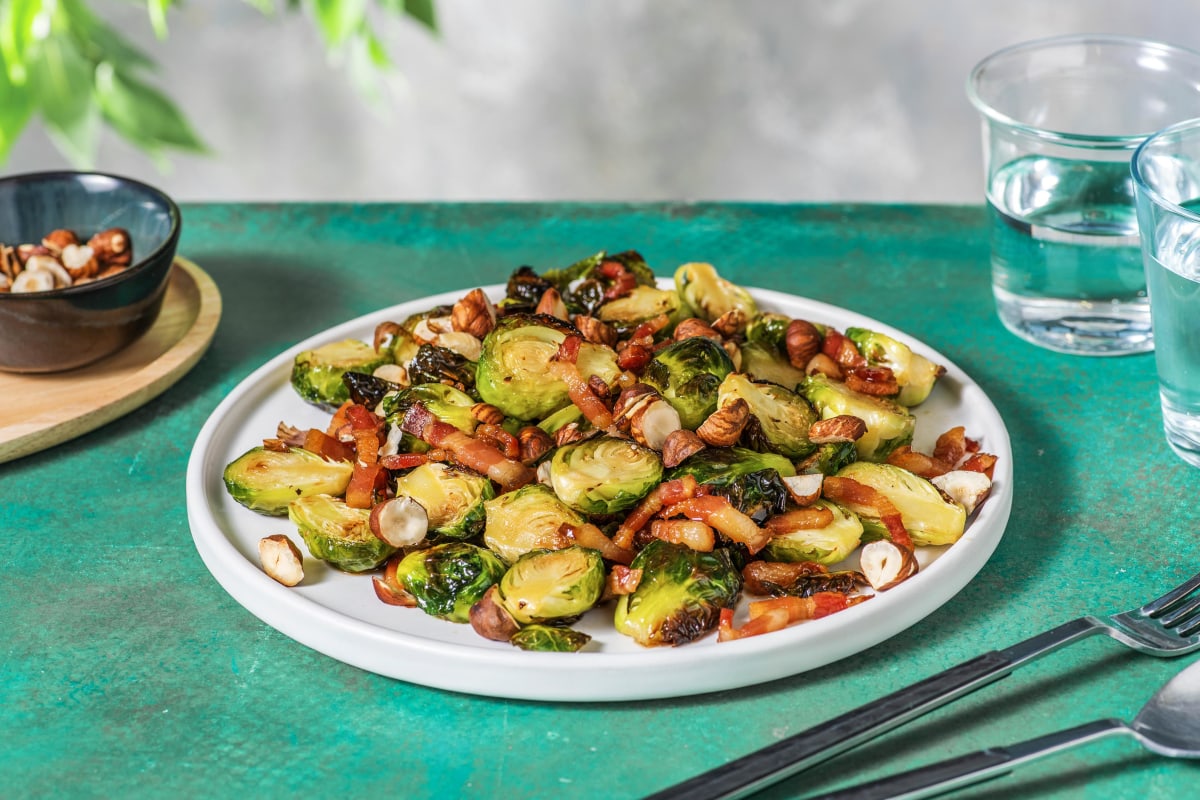 Roasted Sprouts and Maple Bacon