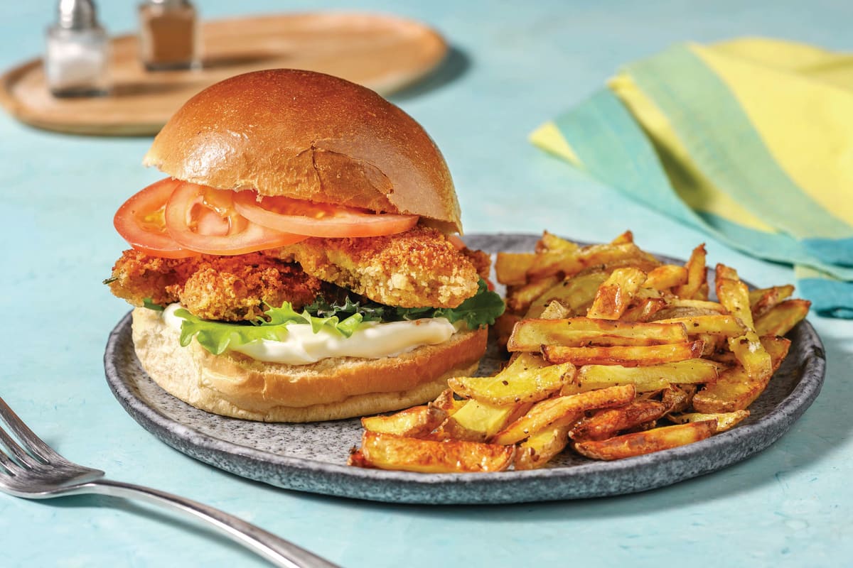Classic Crumbed Chicken Burger