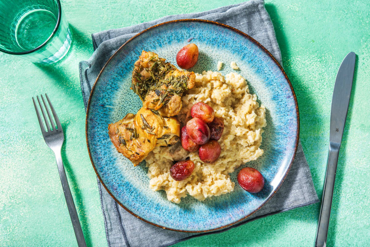 Rosemary Roasted Chicken and Grapes