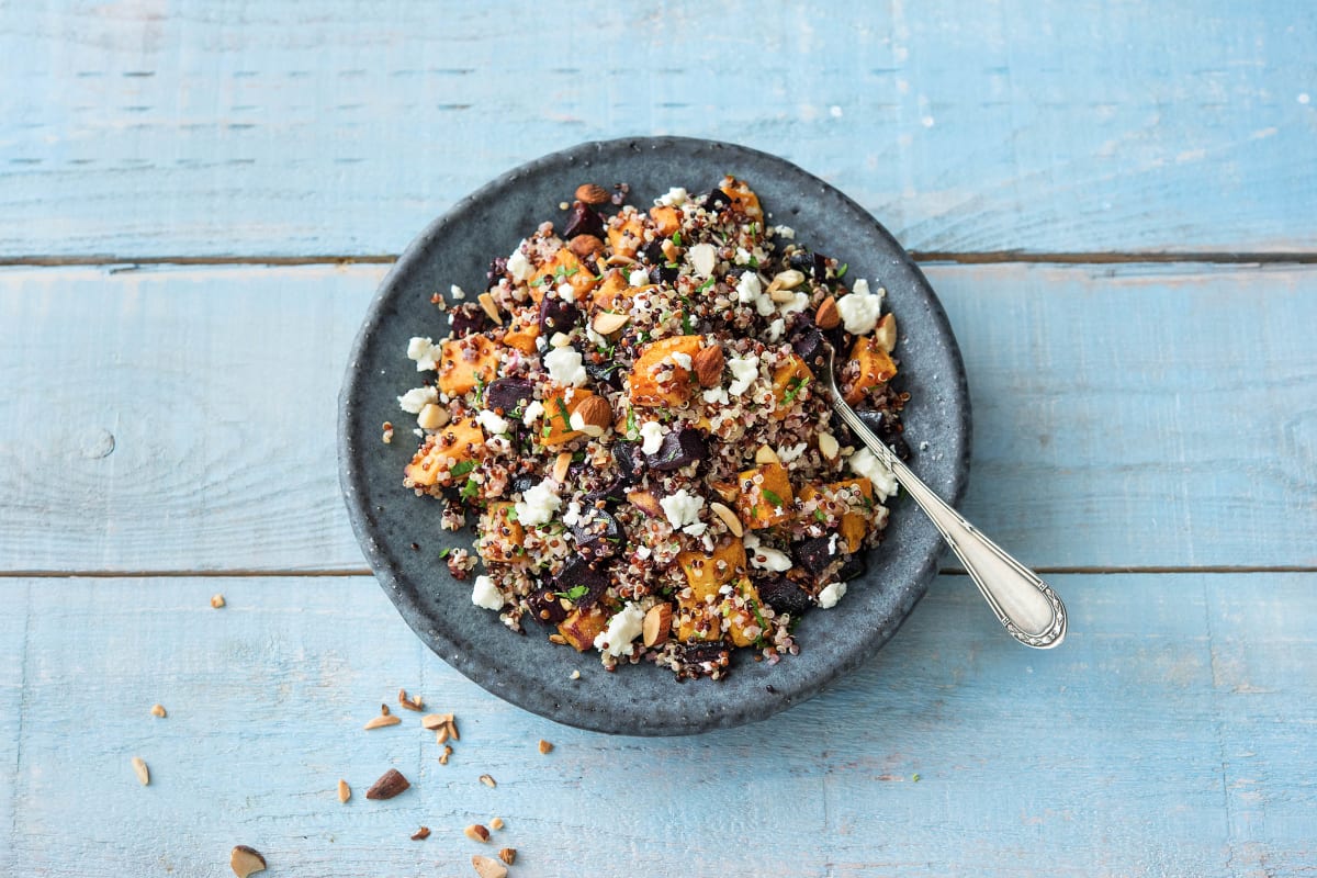 Rustic Carrot, Goat Cheese & Quinoa Salad