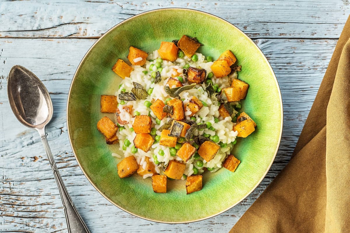 Risotto à la courge musquée et à la sauge