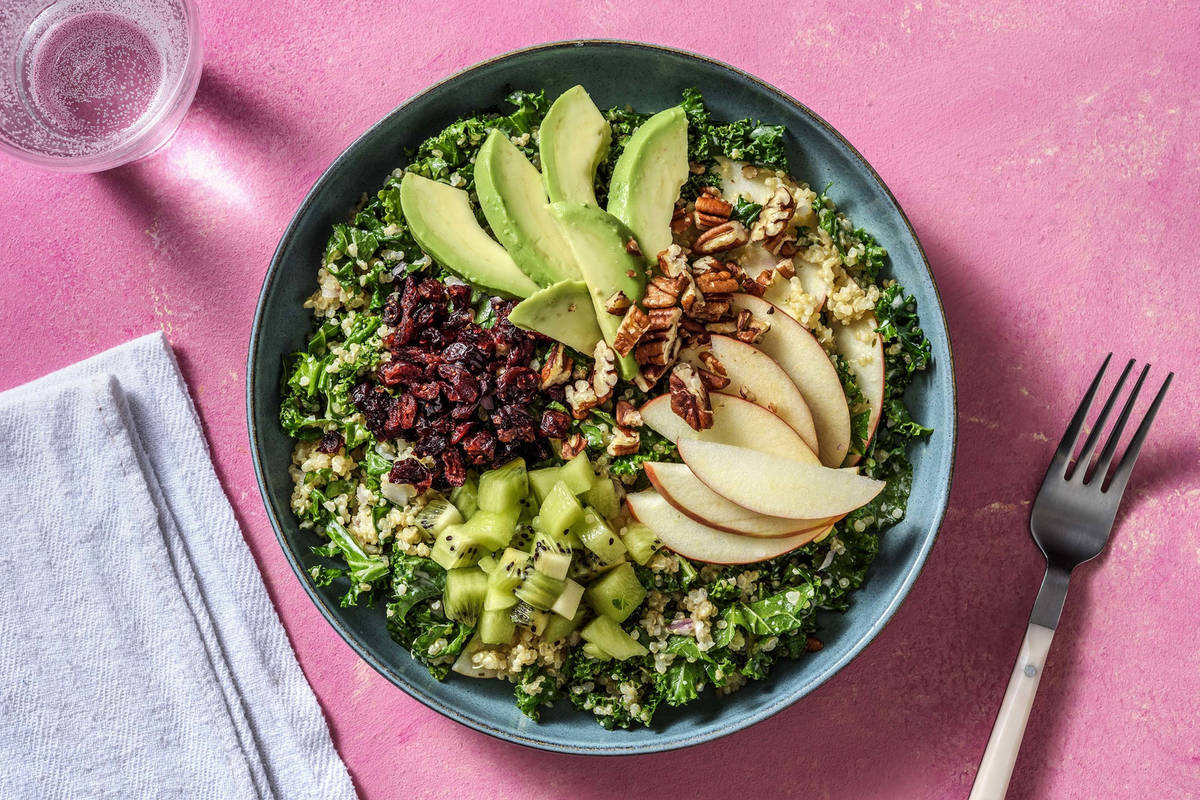 Salade californienne au quinoa, chou kale & avocat Recette HelloFresh