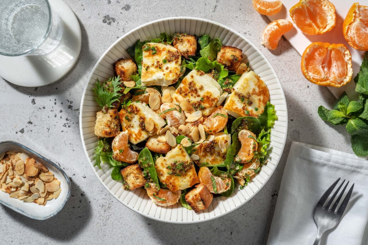 Carb Smart Halloumi, Chicken Breasts and Clementine Salad