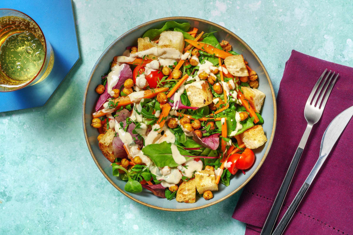 Roasted Chickpea and Chicken Breast Salad