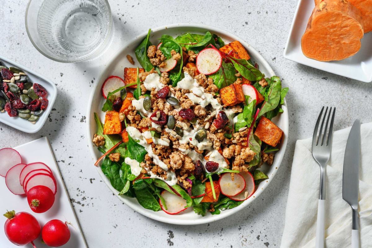 Carb Smart Pork and Sweet Potato Salad