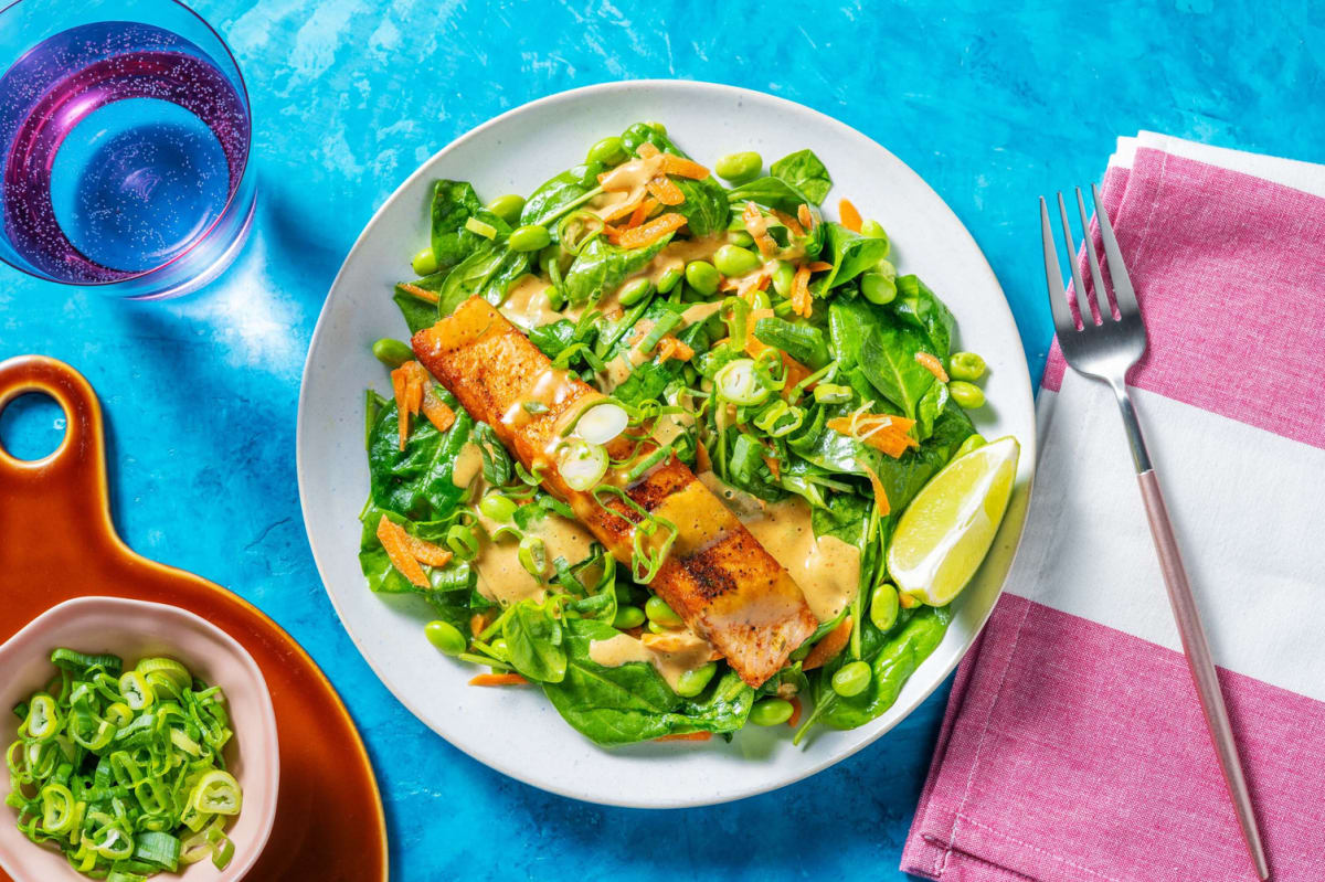 Carb Smart Thai-Inspired Salmon Salad