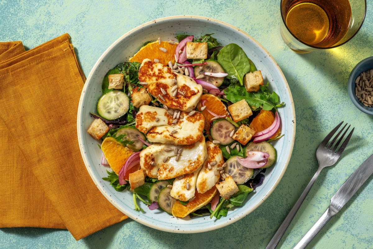 Salade estivale au halloumi