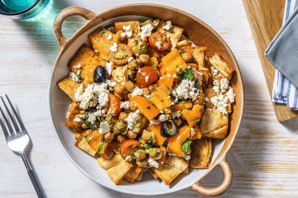 Fattoush Salad with Roasted Chickpeas