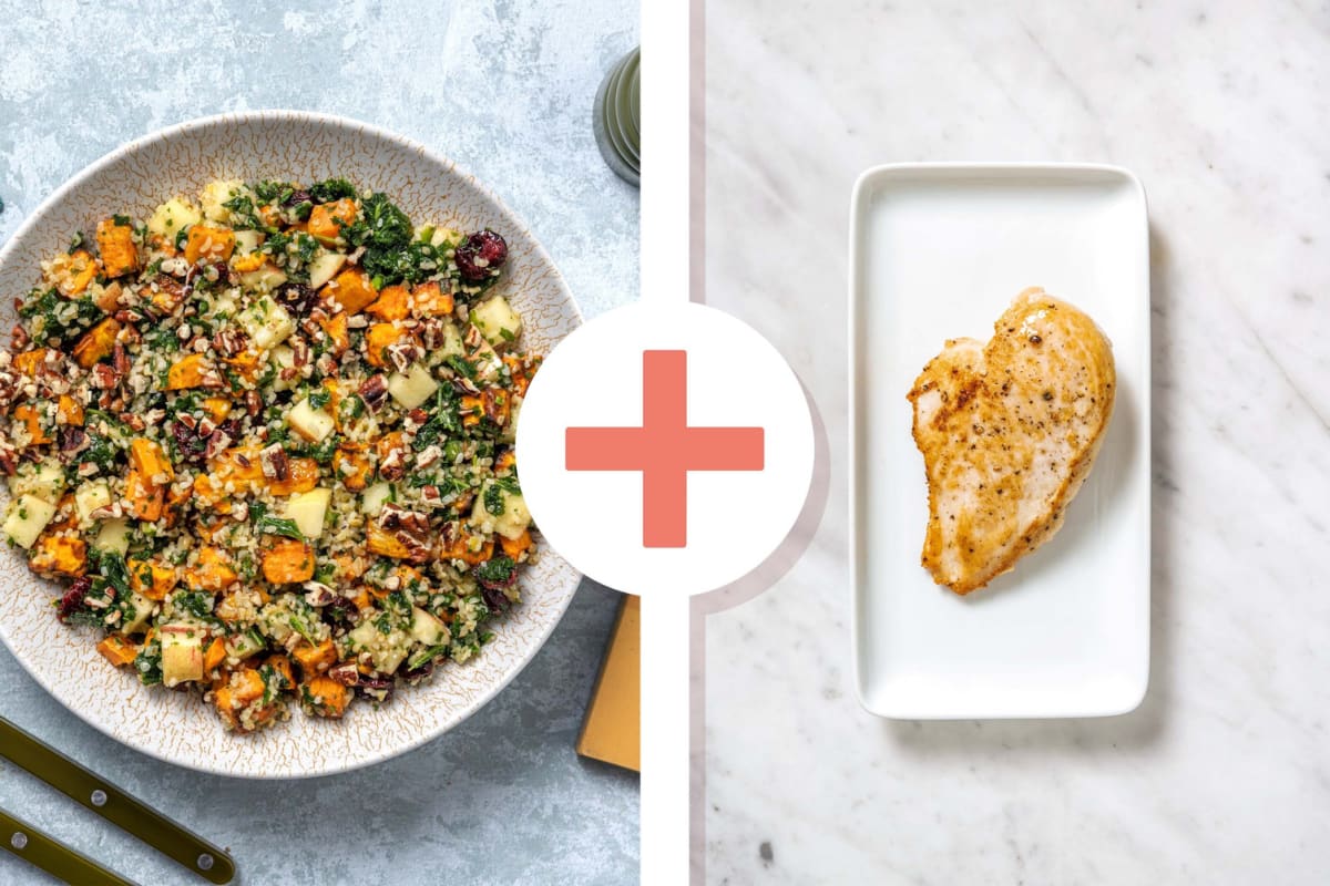 Maple Kale, Chicken Breasts and Bulgur Super Salad