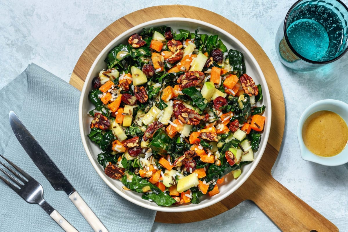 Grain, Salmon and Kale Harvest Super Salad