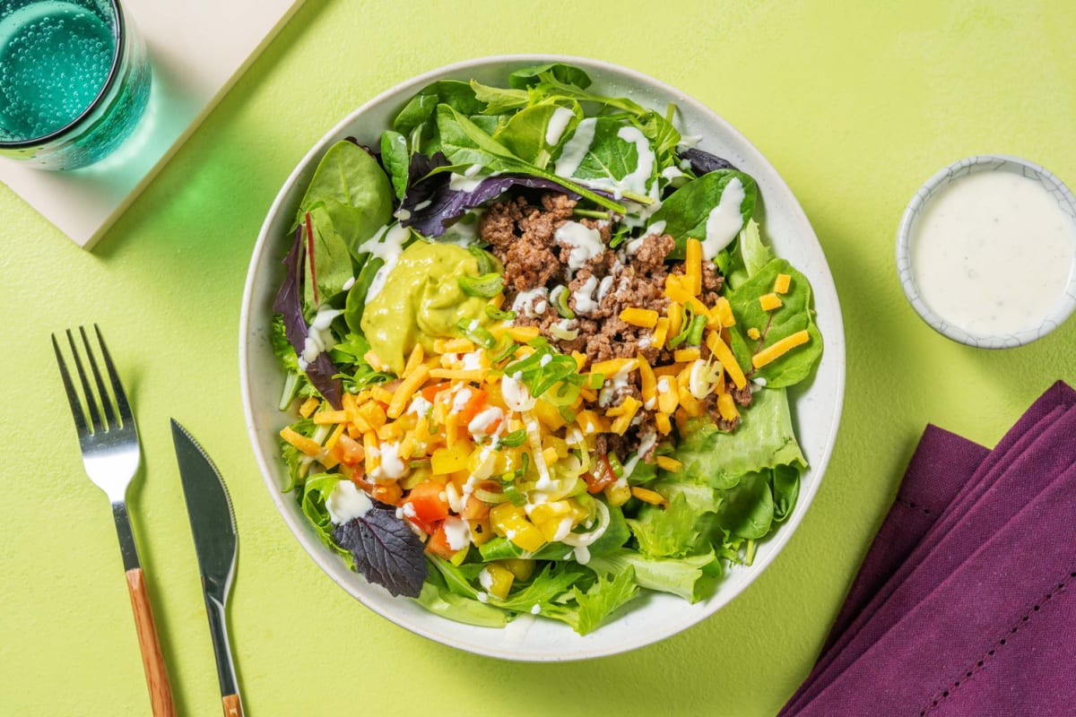 Carb Smart Beef Taco Salad Bowls