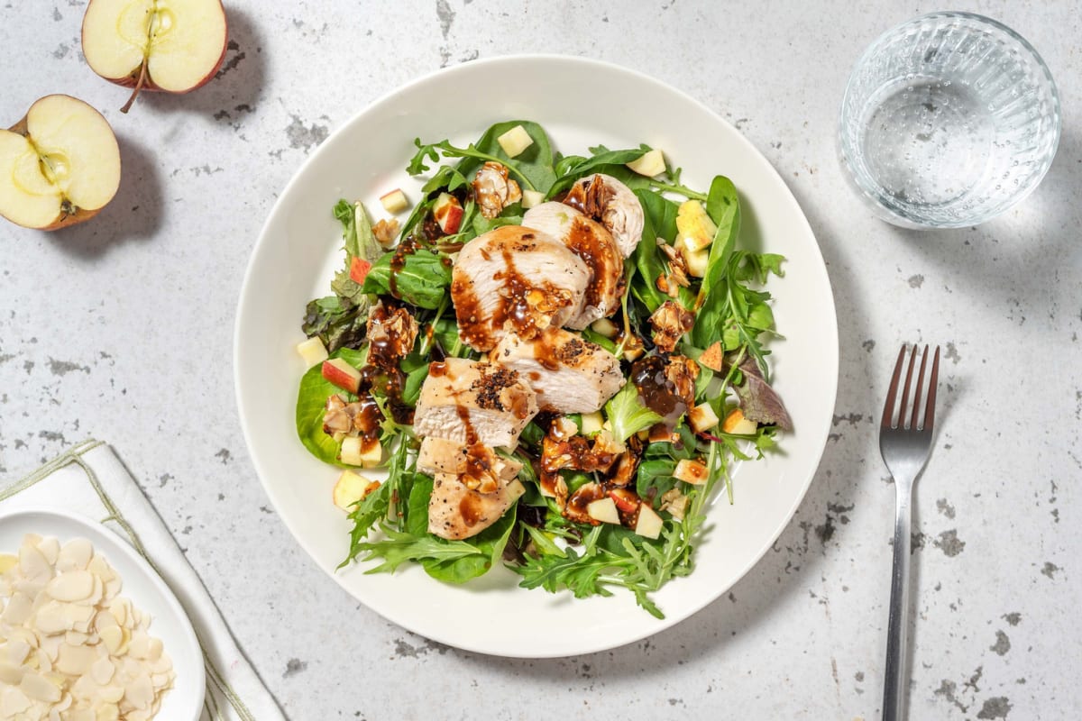 Salades de poulet à la vinaigrette de bleuets