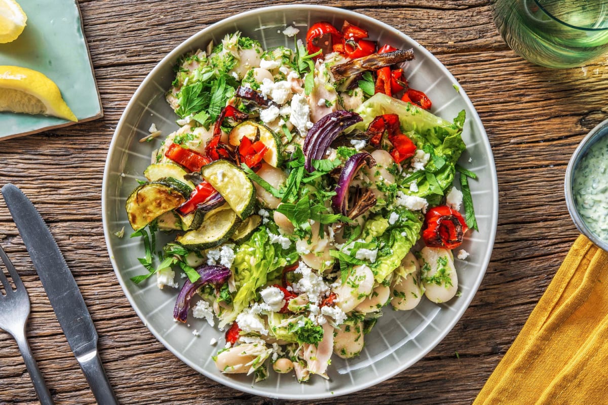 Salat mit Thunfisch und weißen Bohnen