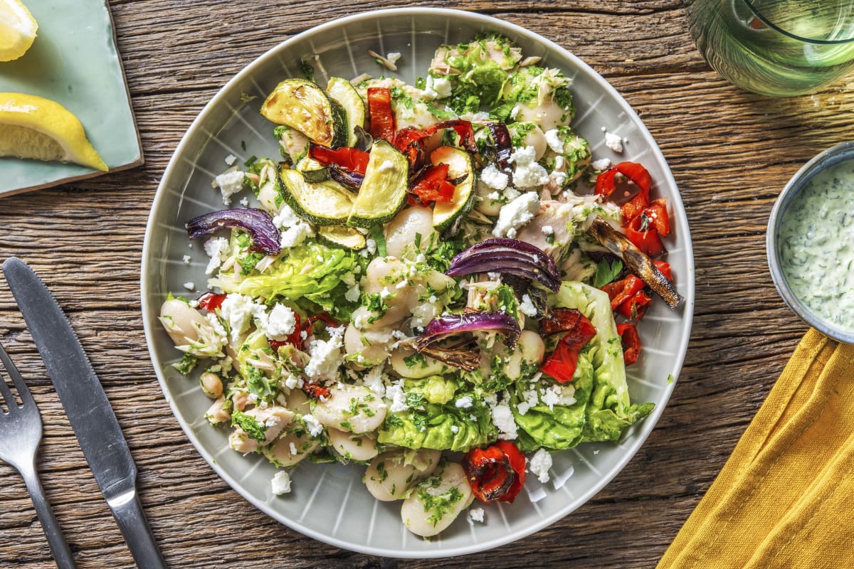 Salat mit Thunfisch und weißen Bohnen