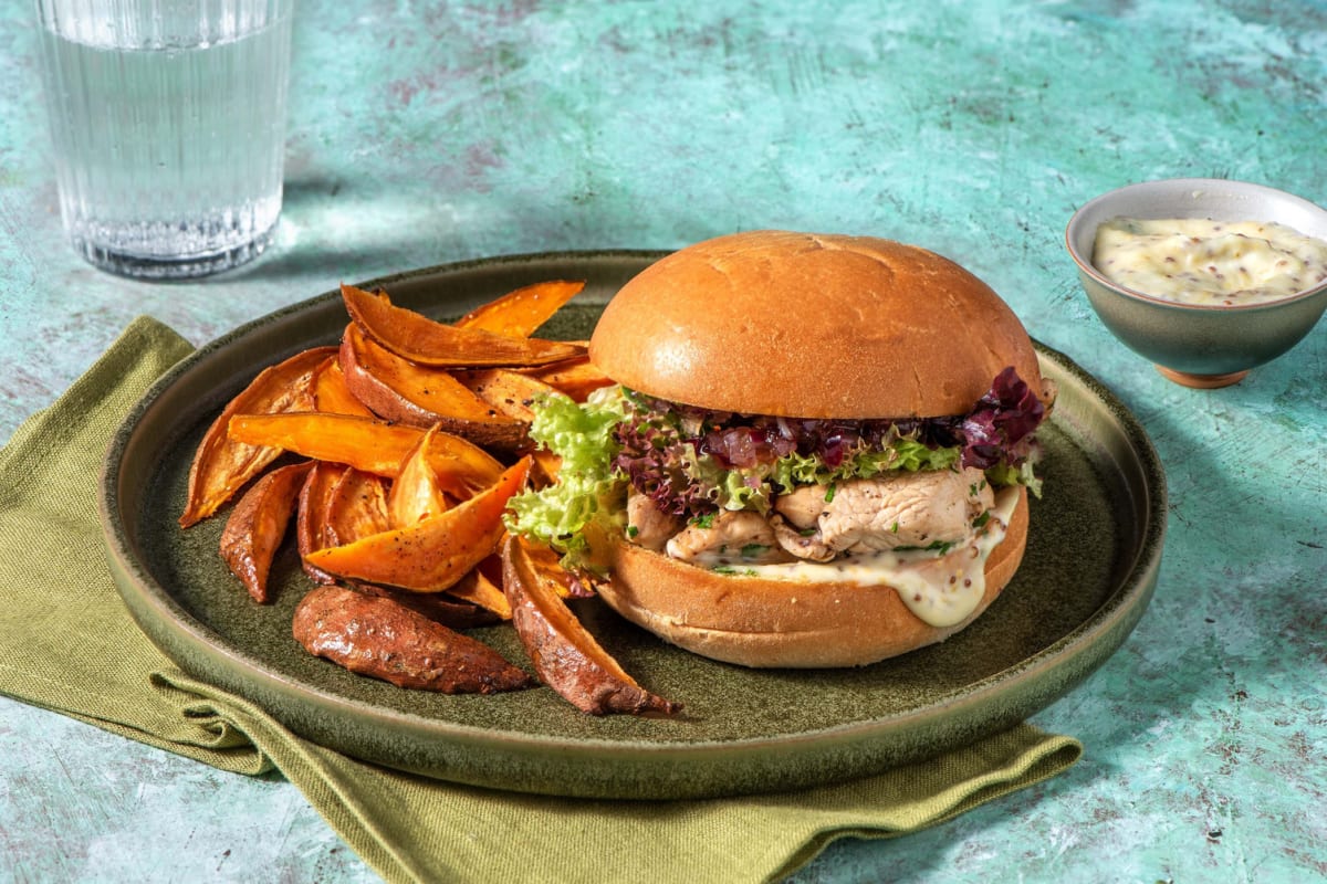 Herby Turkey Sandwich and Apricot Sauce