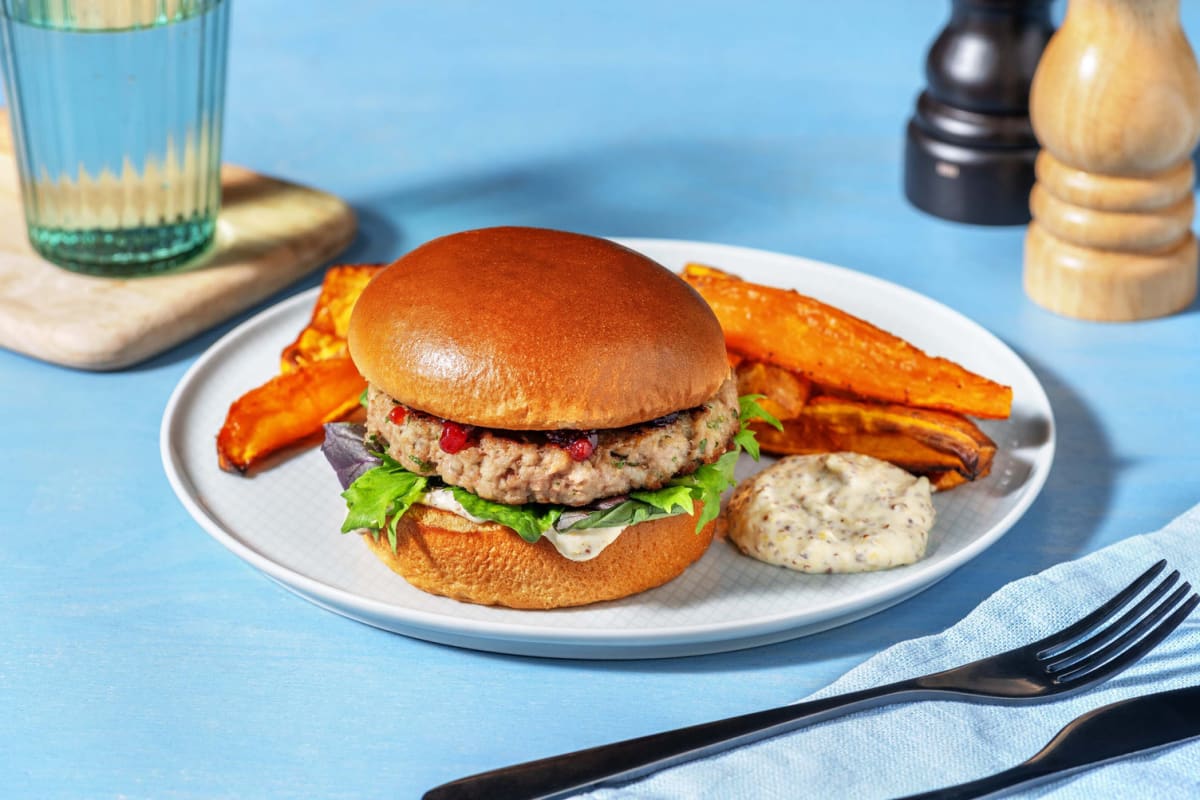 Herby Pork Sandwiches and Cranberry Sauce