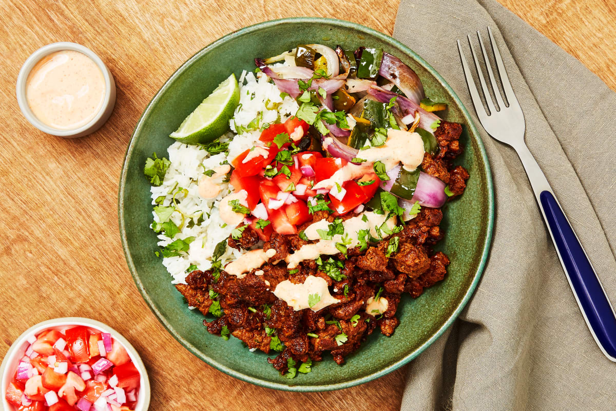 Saucy Steak Burrito Bowls