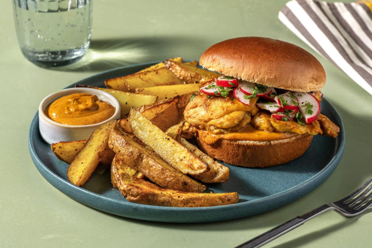 Saucy Tikka-Style Chicken Sandwiches