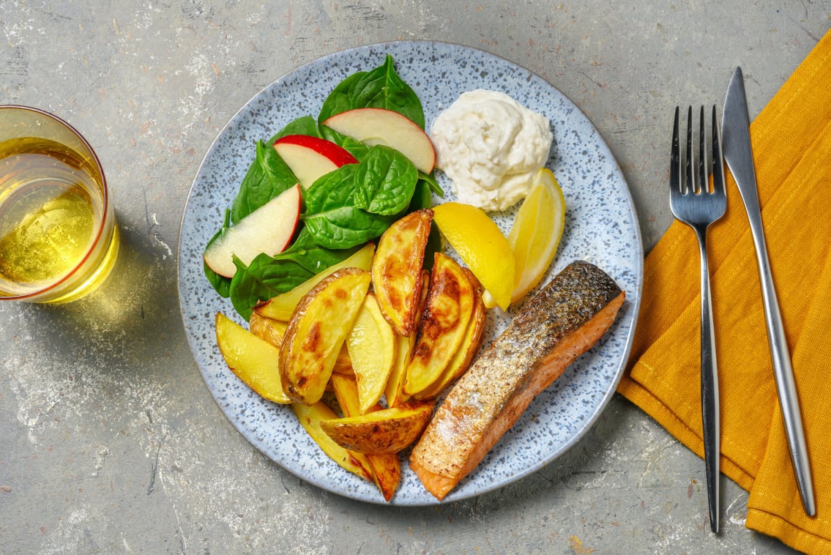 Seared Salmon and Horseradish Sauce