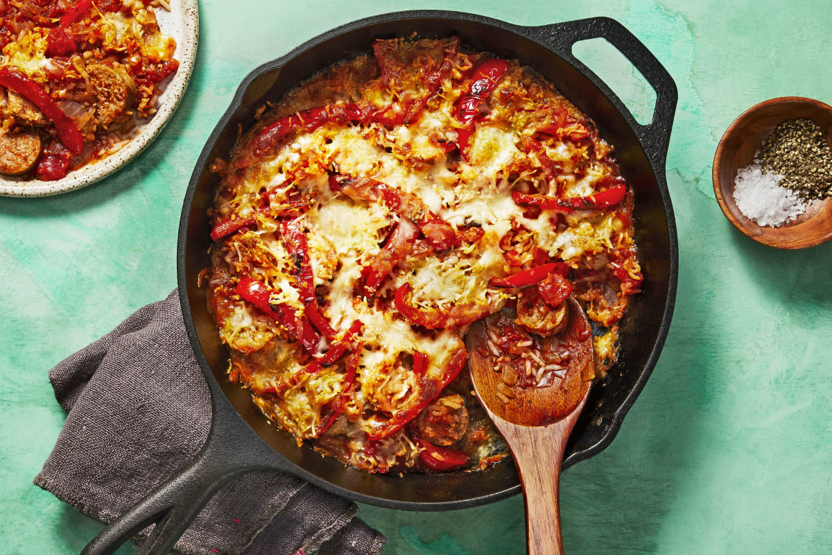 Sausage and Pepper Pomodoro Skillet