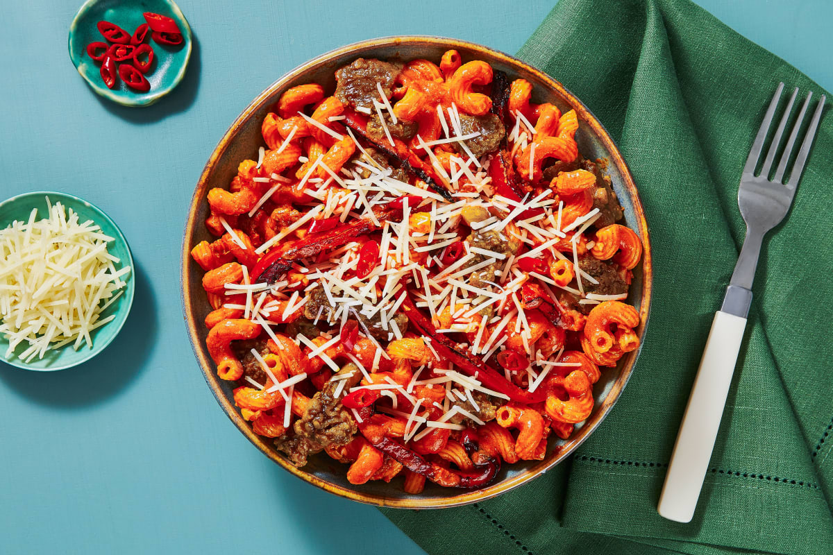 Sausage and Roasted Bell Pepper Pasta