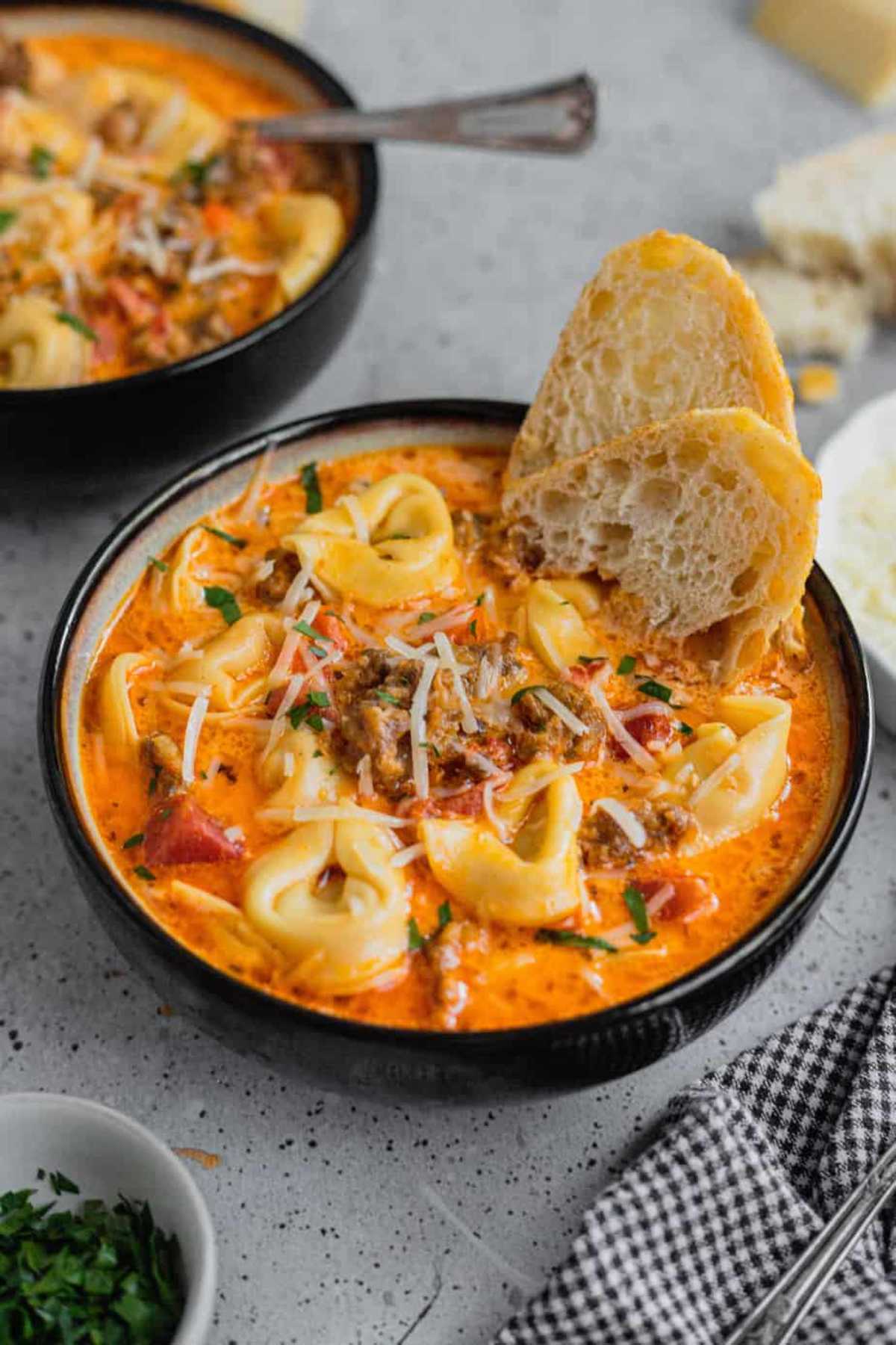 One-Pot Tortellini and Sausage Soup