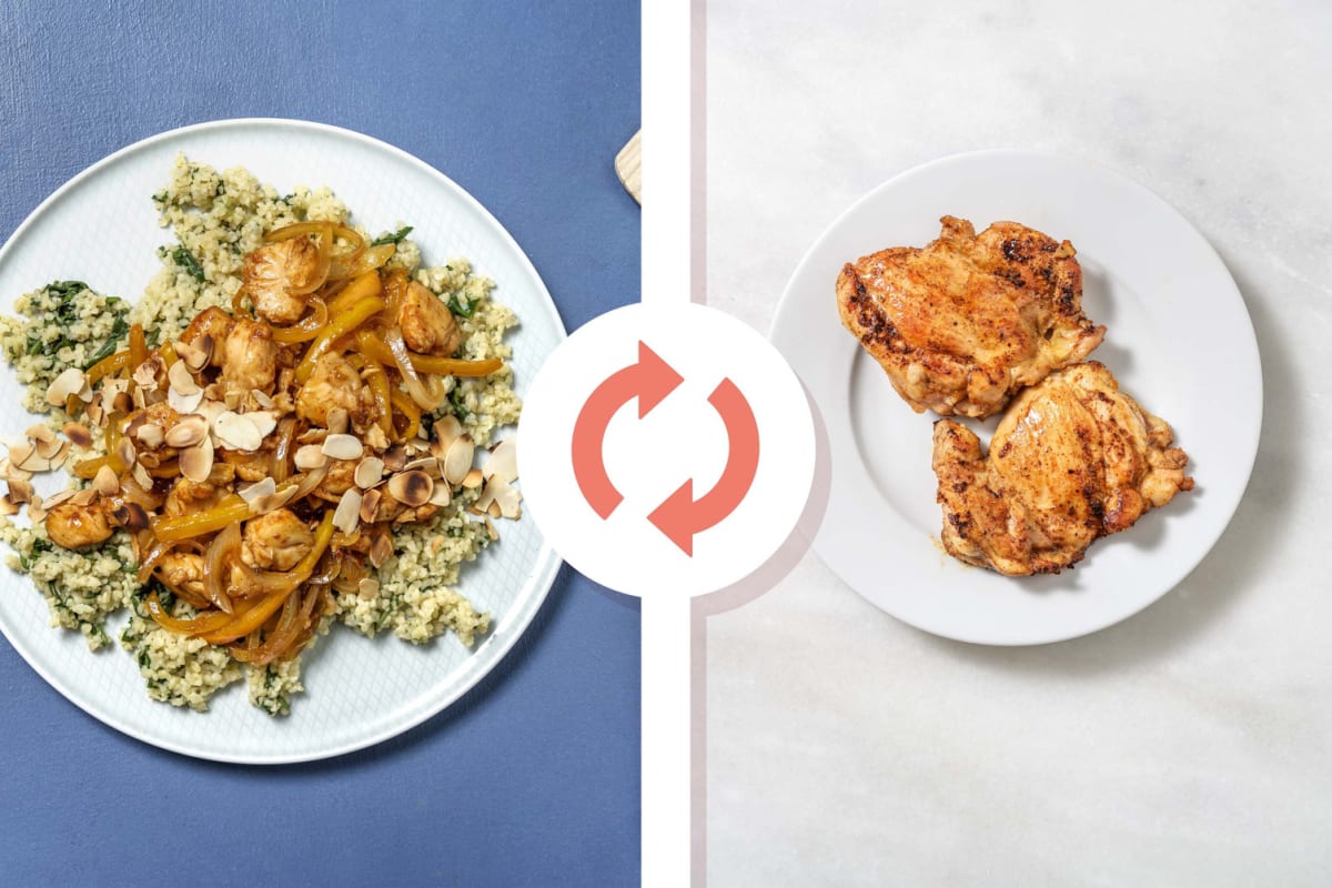 Sauté de cuisses de poulet à l’abricot et à l’harissa