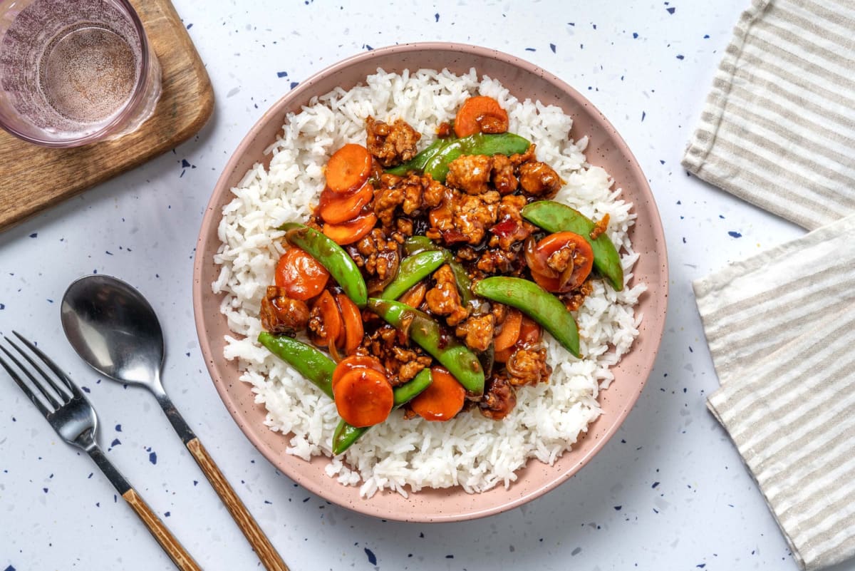 Sauté de porc sucré-salé