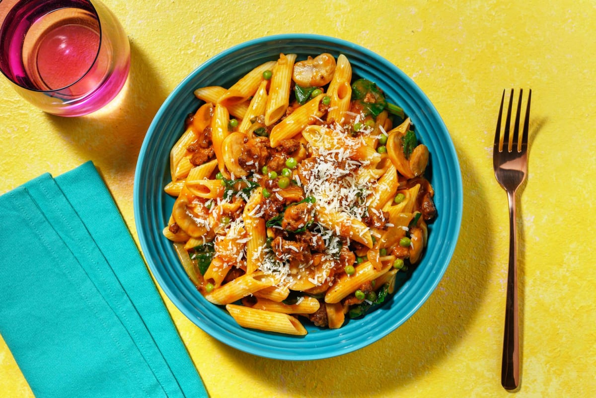 Savoury Sausage and Mushroom Pasta