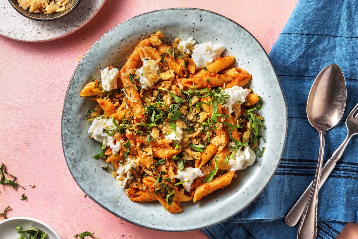 Scharfe Pasta Arrabiata mit Kirschtomaten Rezept | HelloFresh