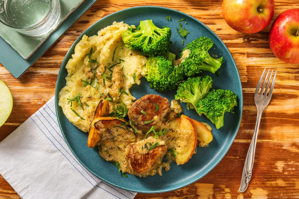 Schweinefilet mit Apfel-Senf-Soße