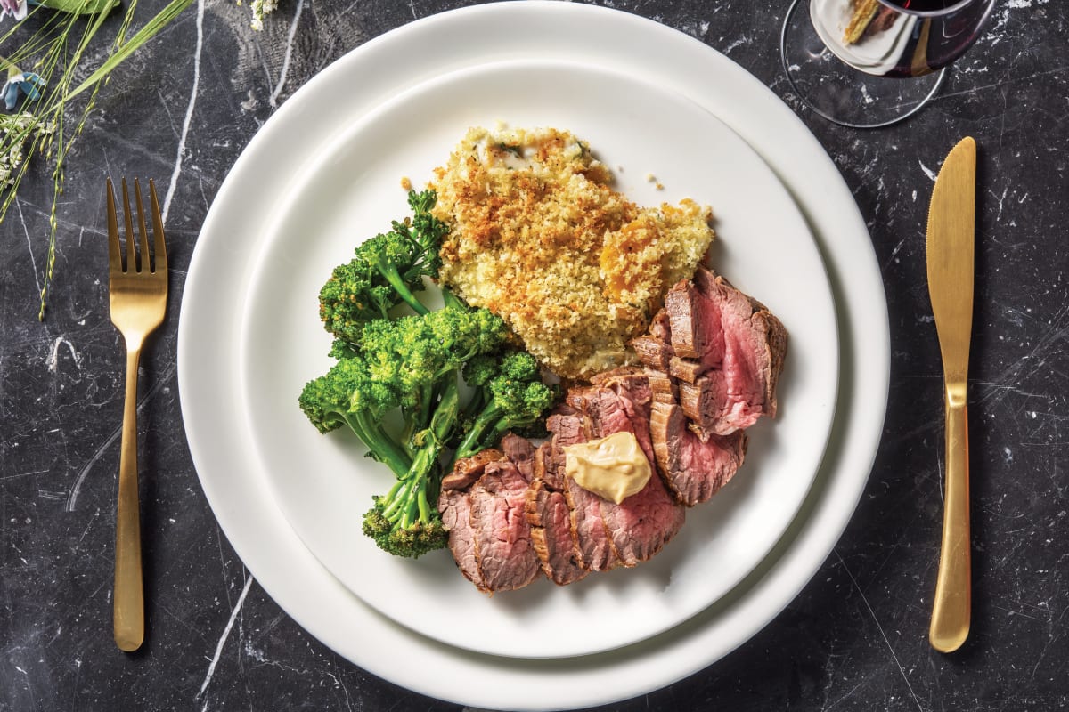 Sirloin Tip Steak & Pumpkin-Sage Gratin