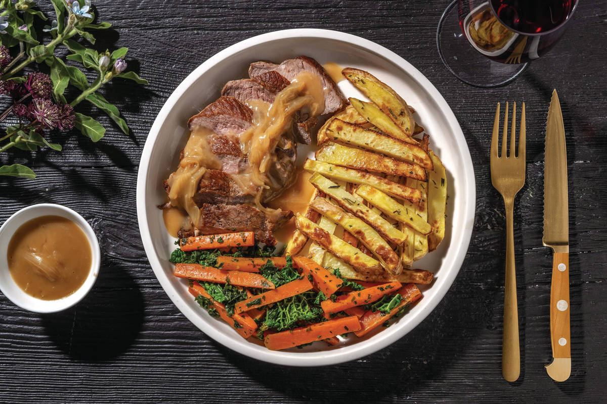 Beef Sirloin Tip & Caramelised Onion Gravy Recipe HelloFresh