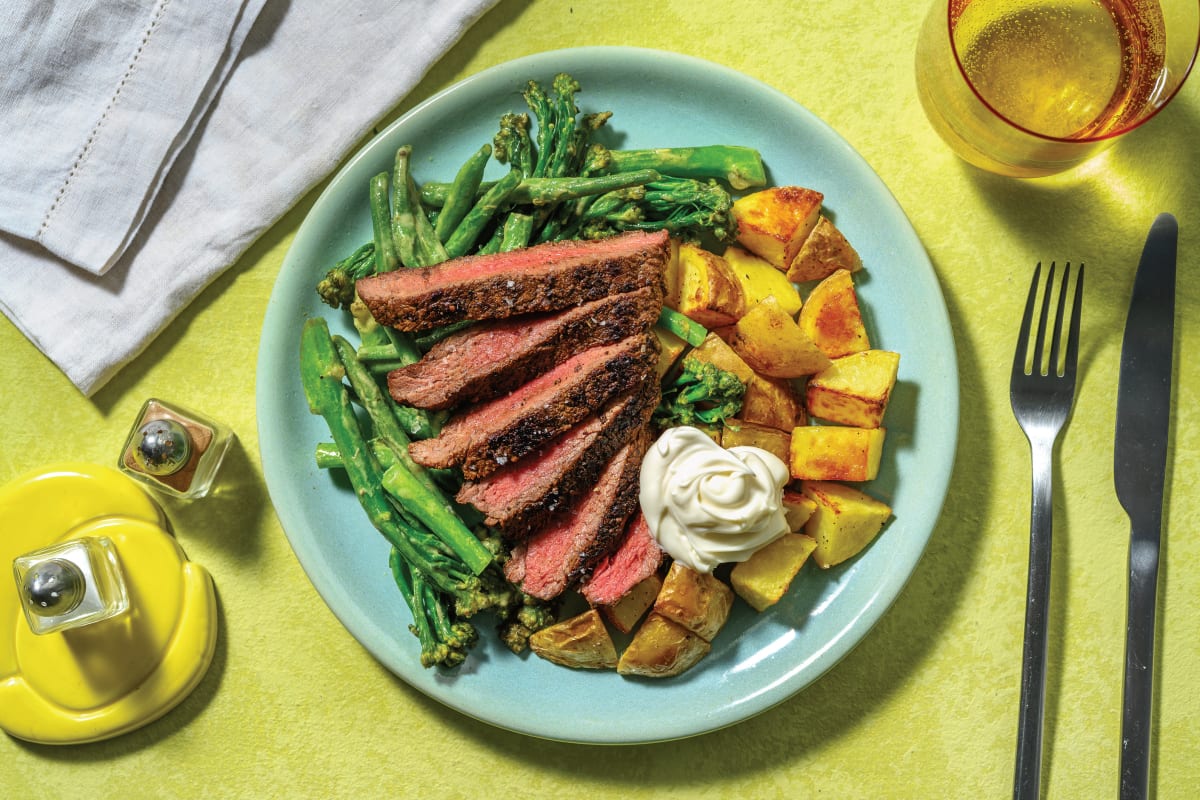 Lemon-Pepper Beef Rump & Baby Broccoli