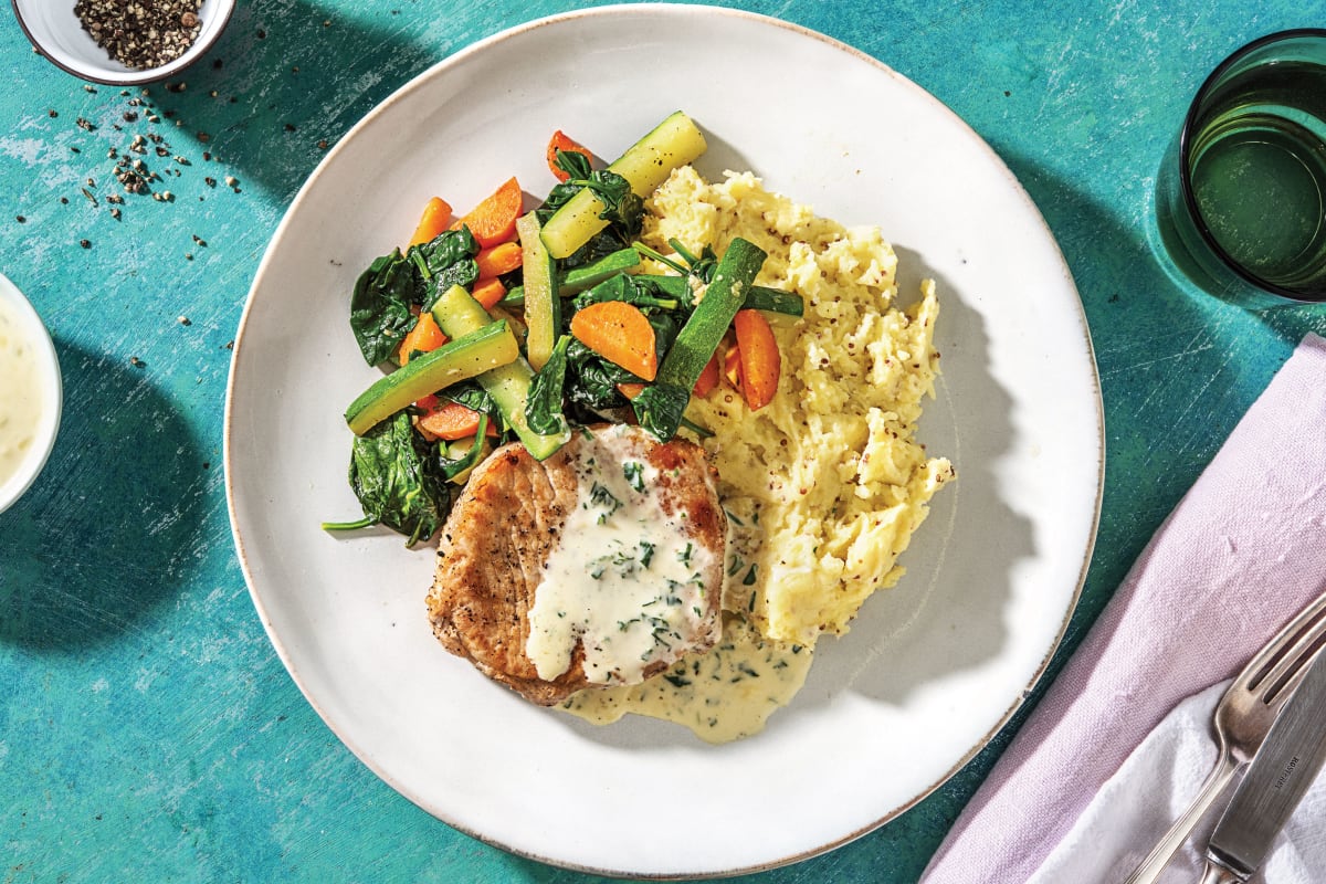 Seared Pork & Tarragon Sauce Recipe HelloFresh