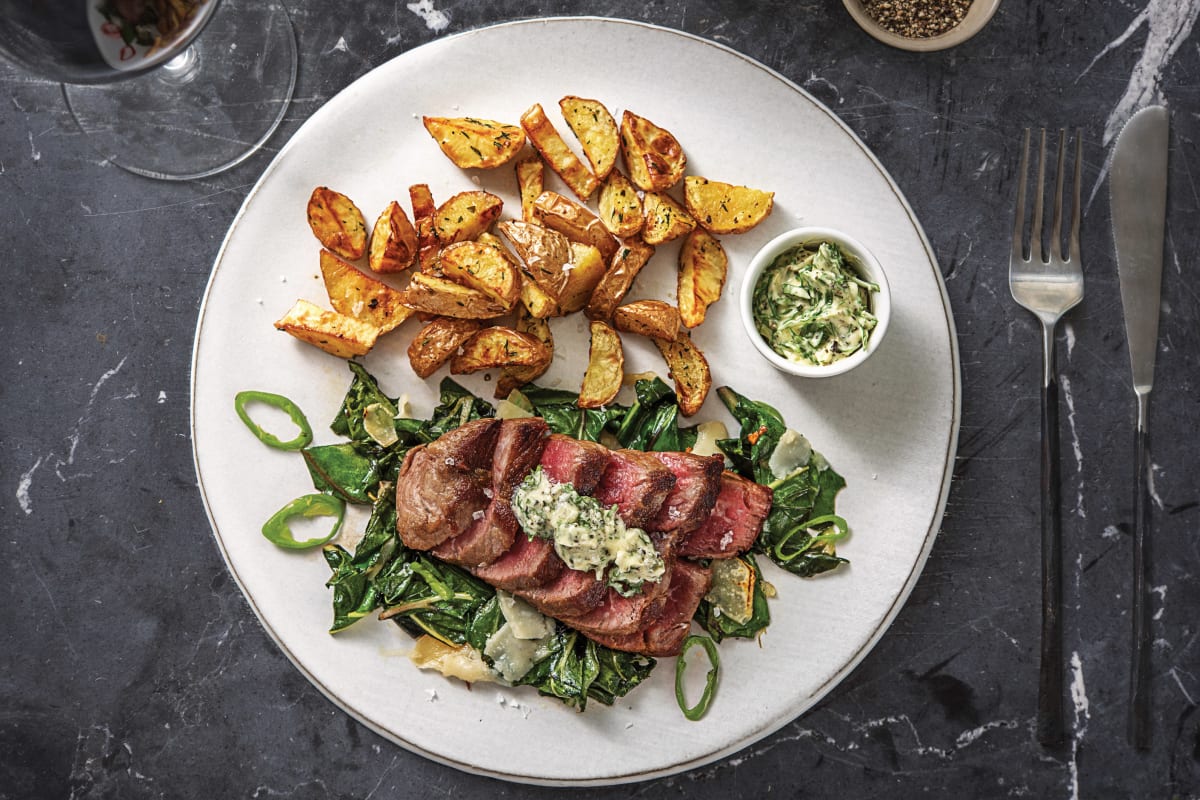 Seared Sirloin & Truffle Potatoes