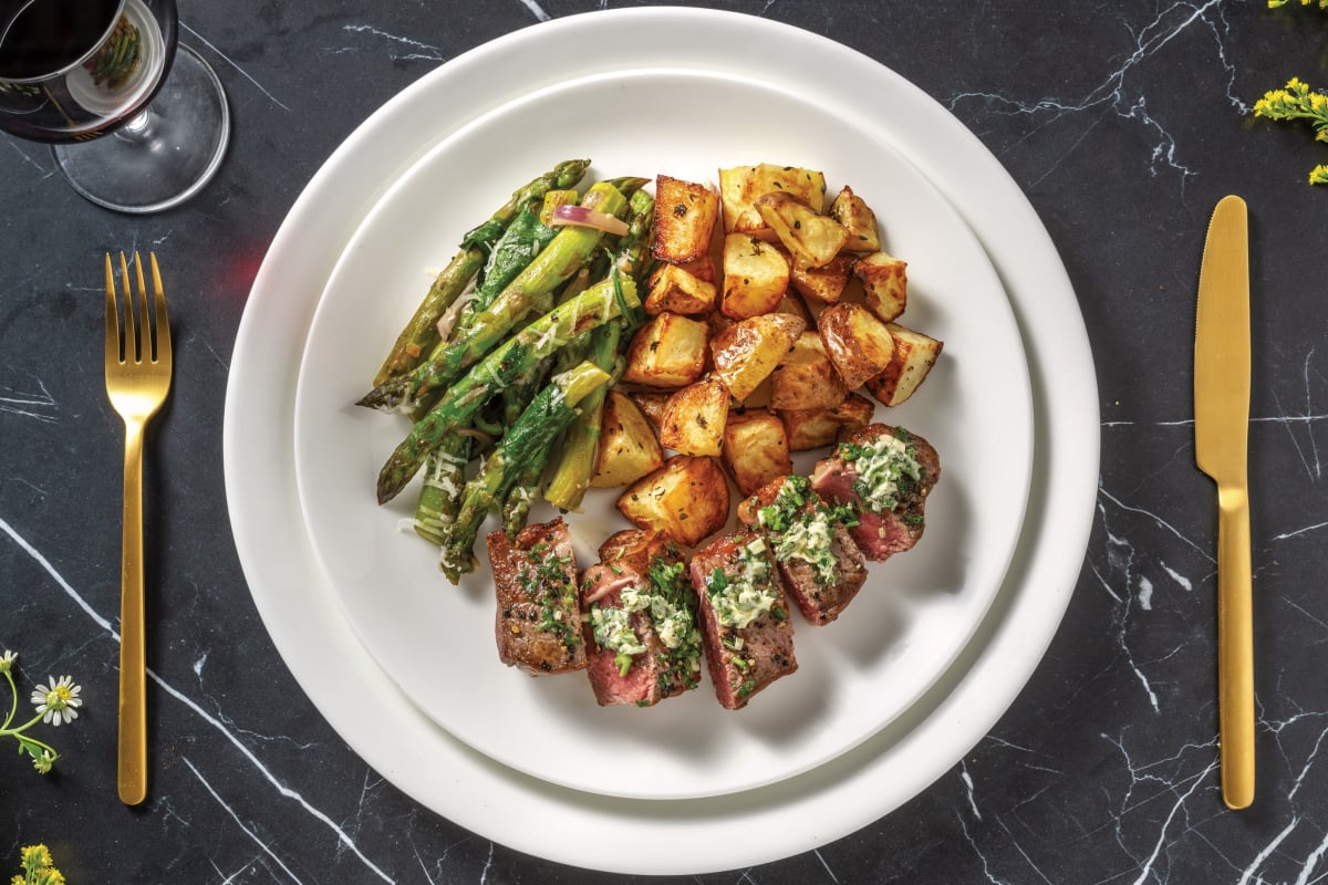 Seared Sirloin & Truffle Potatoes