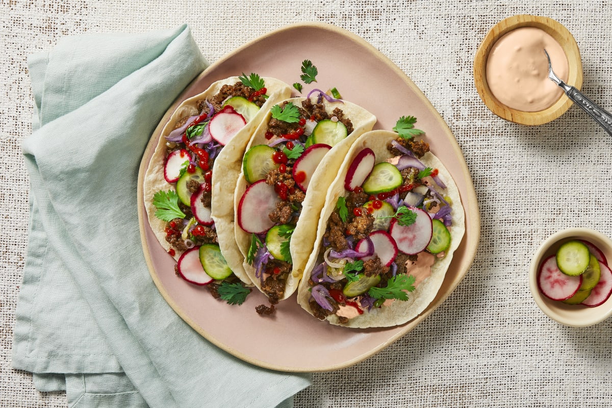 Sesame Beef Tacos