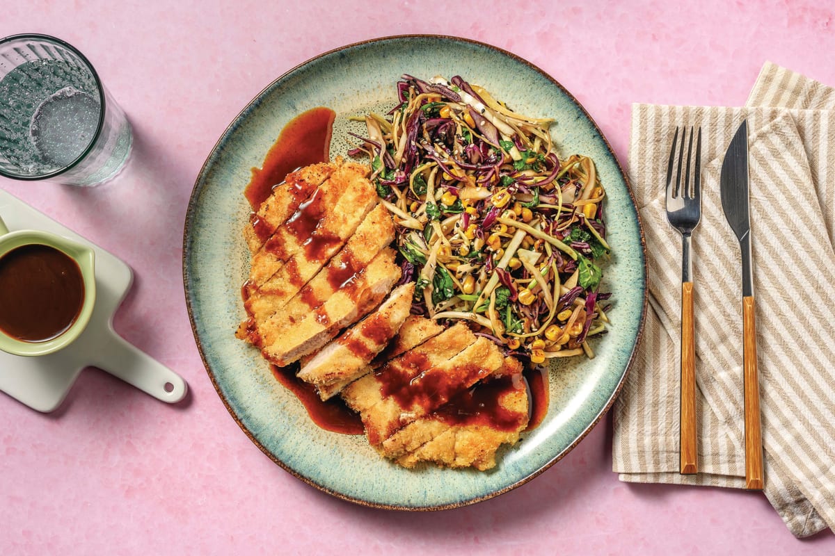 Quick Pork Schnitzel & Katsu Sauce Recipe HelloFresh