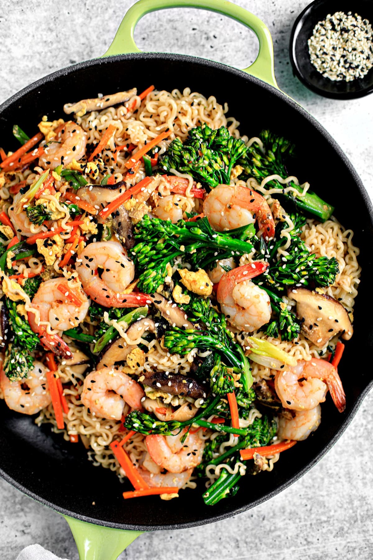 Sesame Crusted Shrimp Noodles