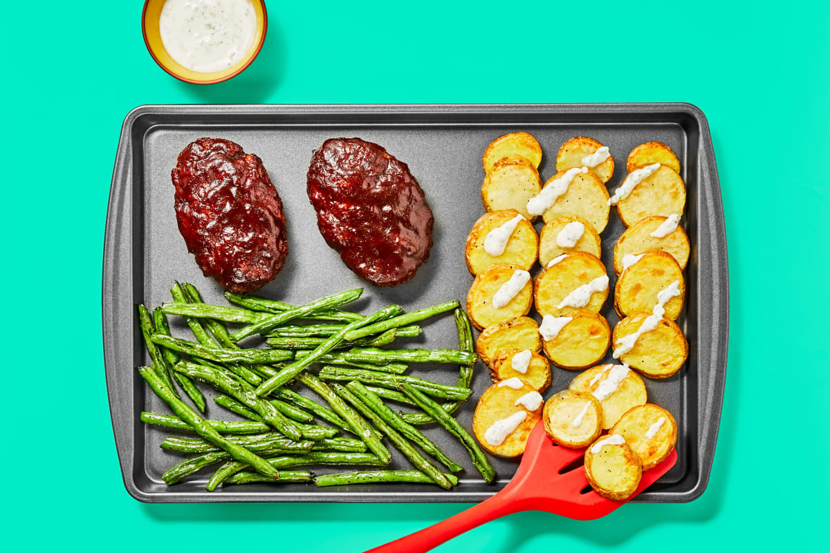 Sheet Pan BBQ Meatloaves