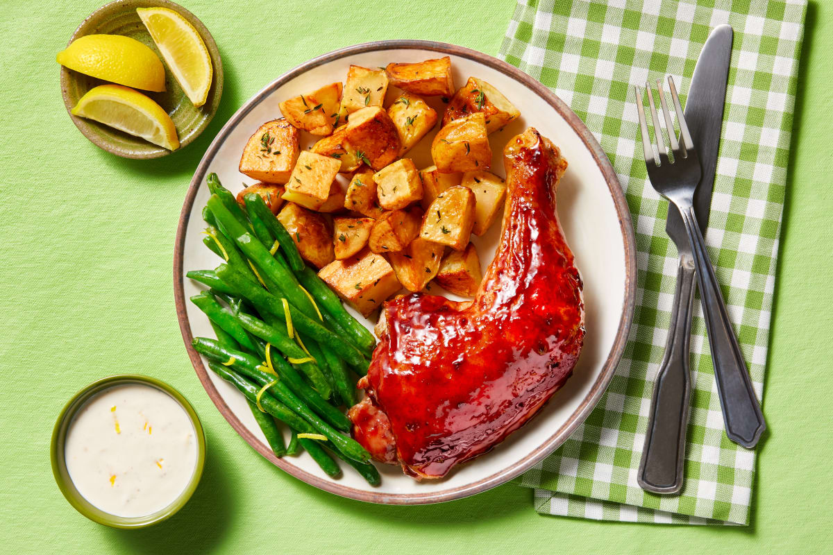 Sheet Pan Cherry-Glazed Chicken Legs