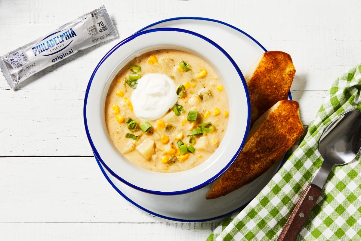 Shrimp & Green Pepper Corn Chowder