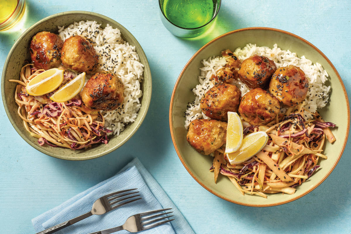 TeriyakiGlazed Pork Rissoles Recipe HelloFresh