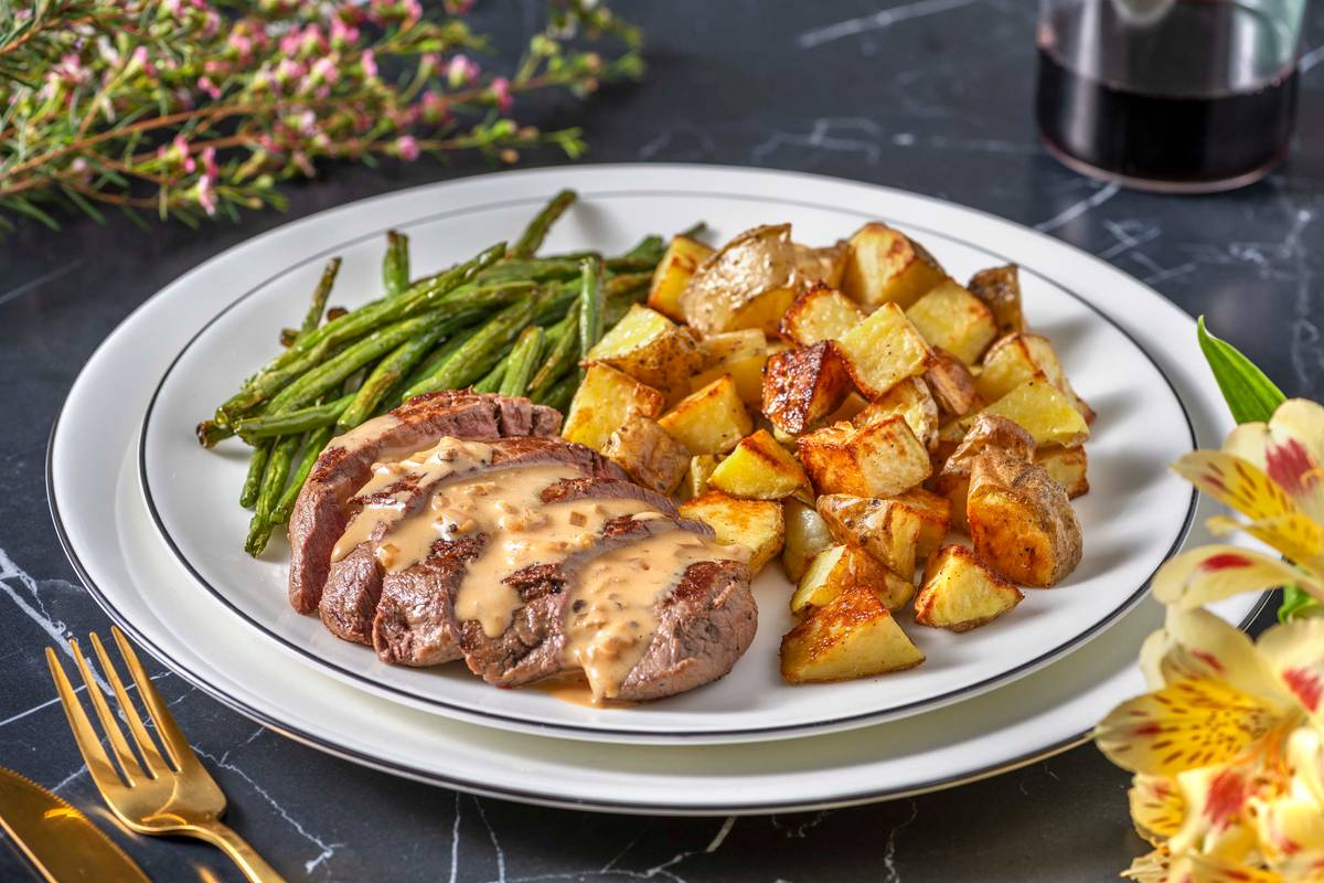 Sirloin Steak and Peppercorn Sauce Recipe HelloFresh