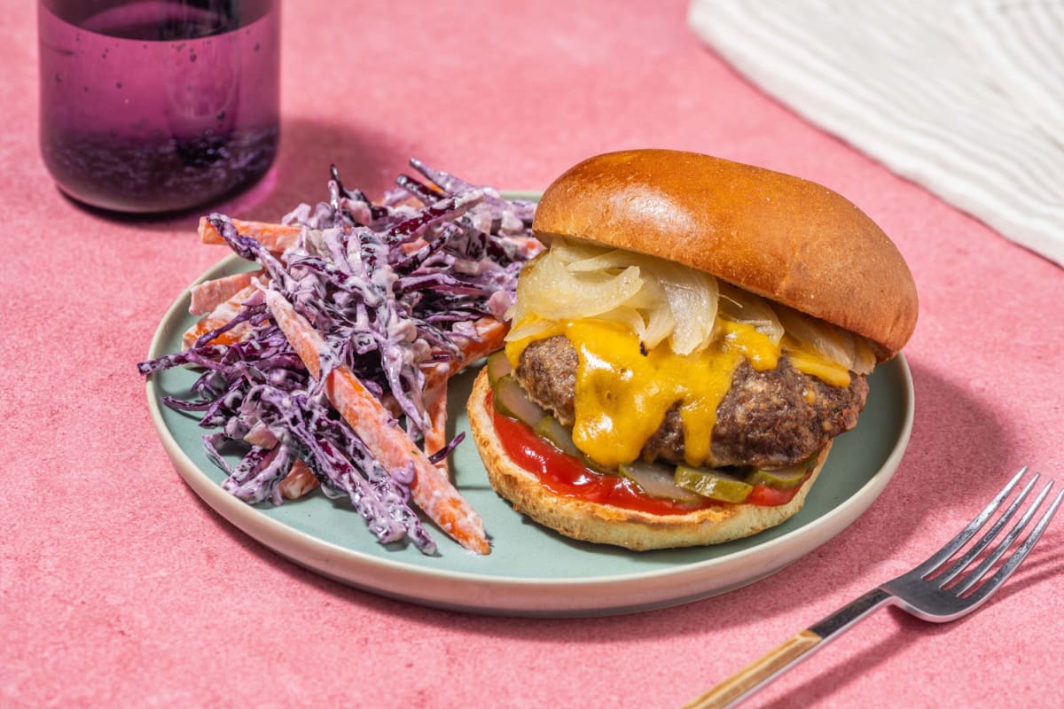 Grilled Beef Smash Burgers