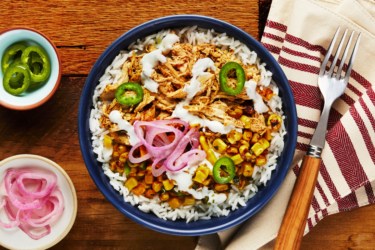 Smokehouse Pulled Chicken Bowls