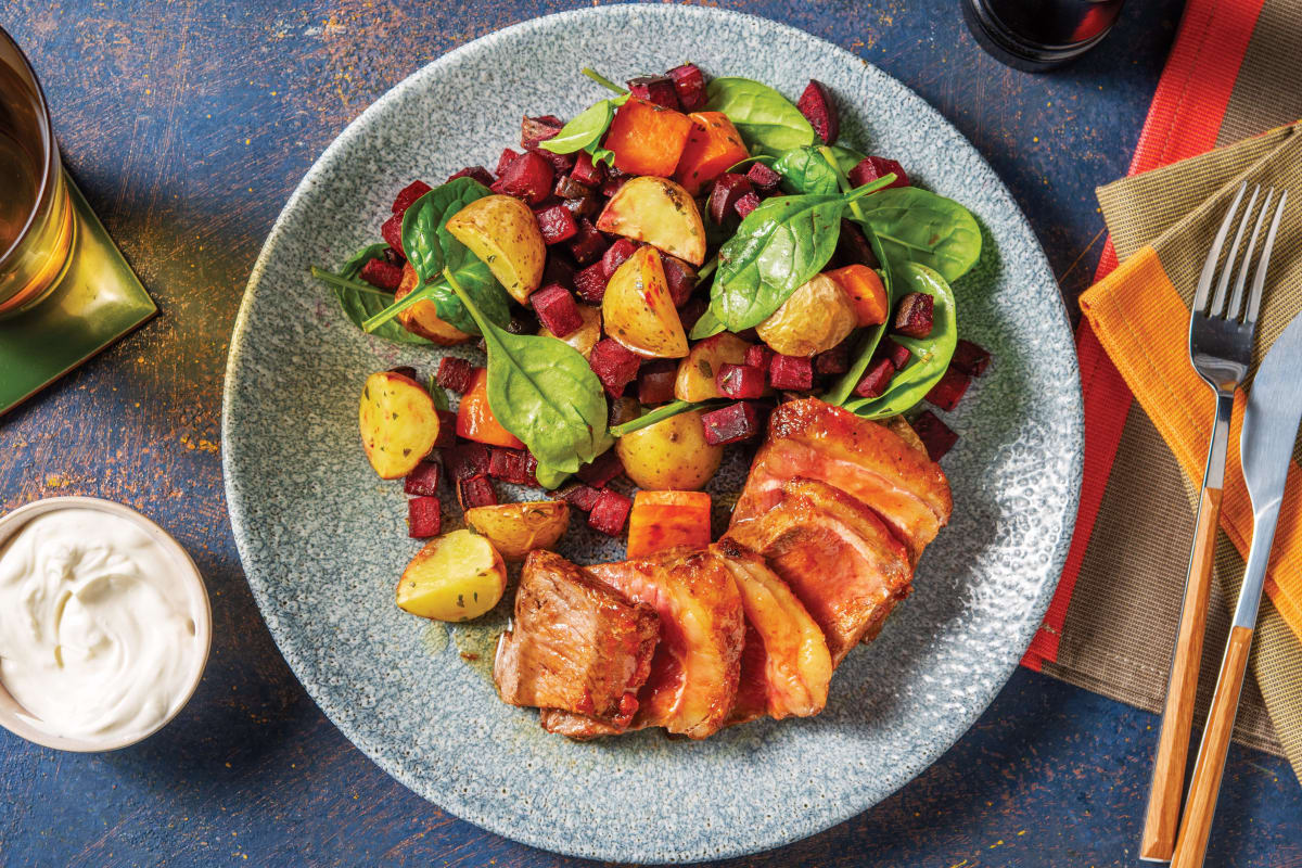 Herby Lamb & Roast Beetroot Salad