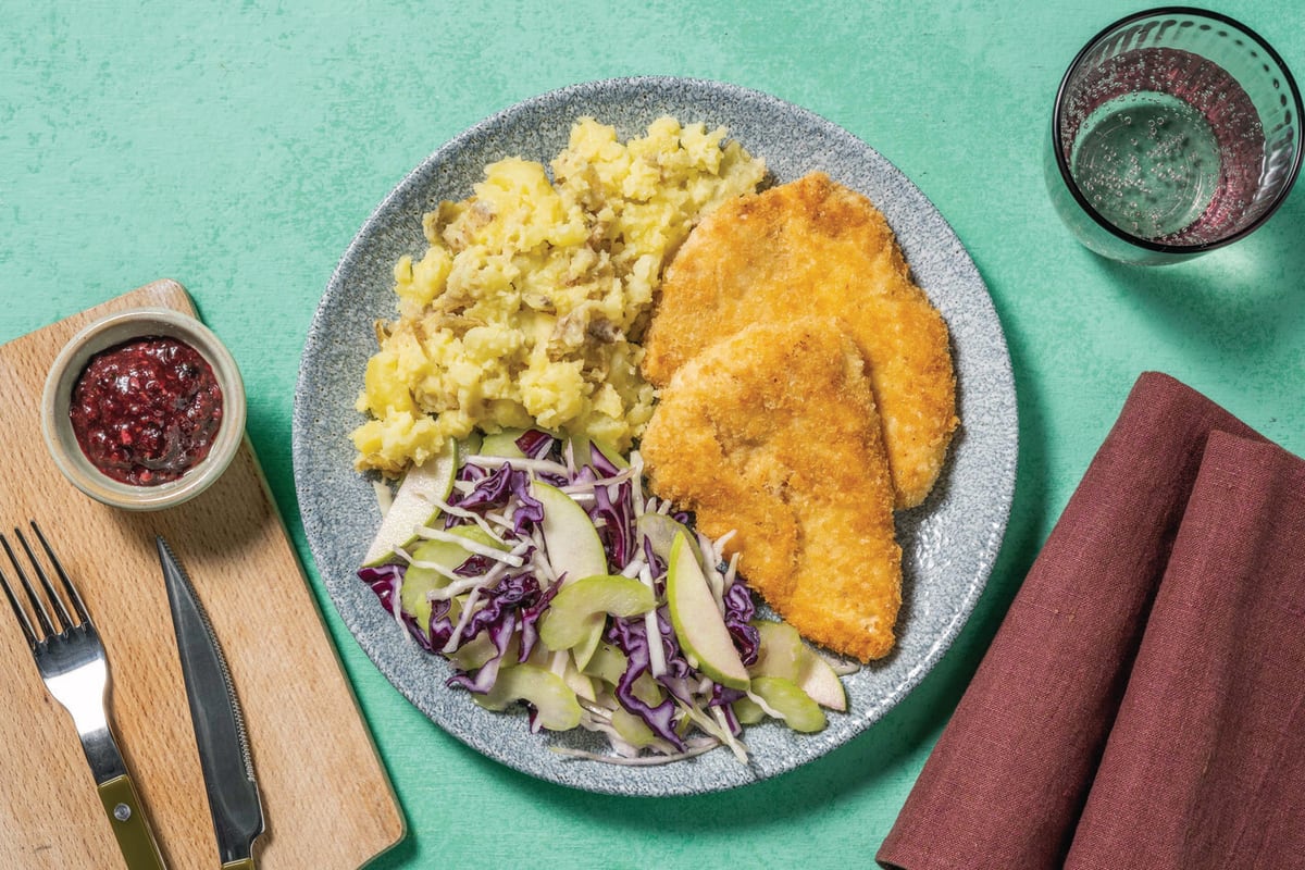 Quick Smokey Pork Schnitzel & Beetroot Relish