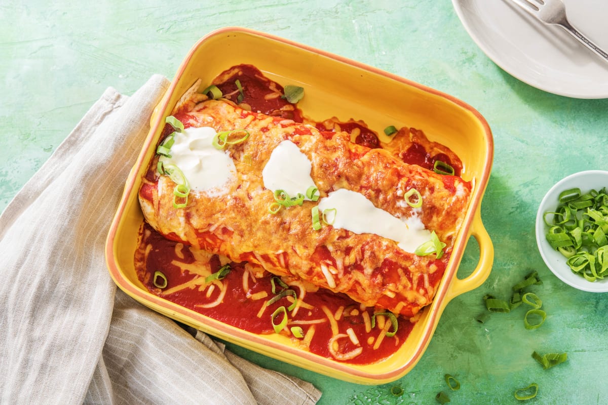 Smothered Chicken Enchiladas